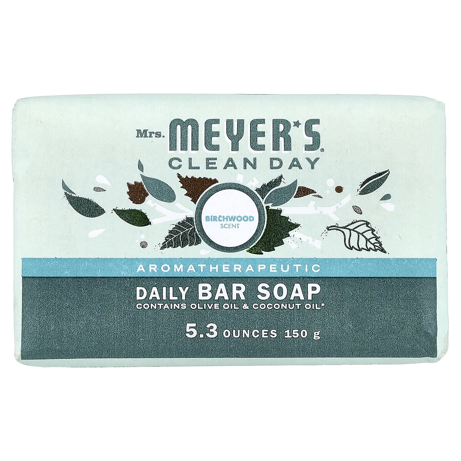 Mrs. Meyers Clean Day Aromatherapeutic, Daily Bar Soap, Birchwood, 5.3 oz (150 g)