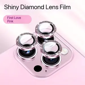 Latest Sparkling Diamond Lens Protector for iPhone 17 Pro Max/17 Air/16 Plus/16 Pro/16 Pro Max/15/14/13 Pro Max/14 Plus Camera Lenses High-Definition, Drop-Resistant, Durable iPhone Lens Protector