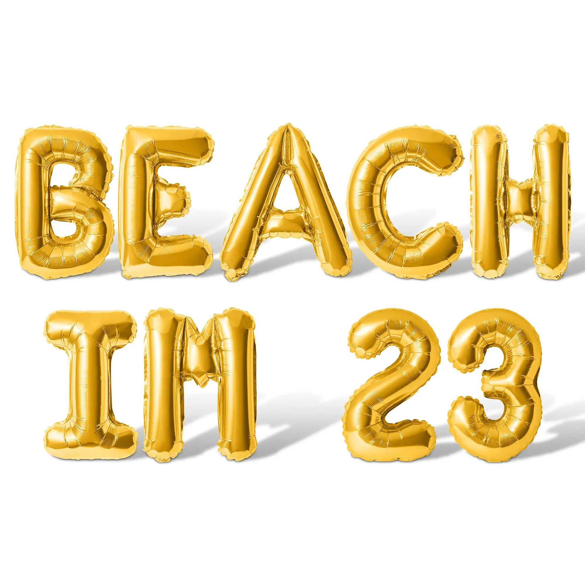 Letter Balloons - BEACH IM 23 16" Inch Alphabet Letters Foil Mylar Balloon 23rd Birthday Party Banner