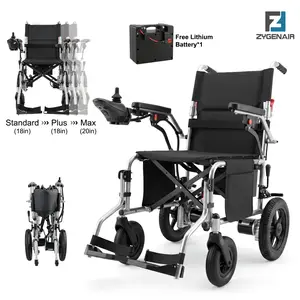 【Zygenair】 Electric Wheelchair for Adults Lightweight Foldable Power Wheelchair with 500W Dual Motors 15 Miles Range All Terrain Wheels 330 lbs Capacity Enhanced Safety Features Durable Shock Absorbing Posture Aid