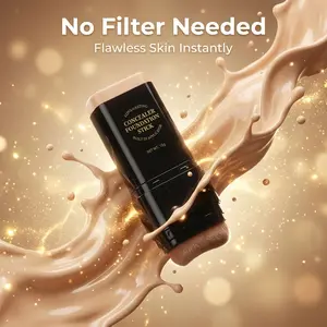 2-in-1 Concealer Stick with Brush WheatShade Waterproof Flawless Coverage Hydrating Longwearing Foundation for Women & Girls Makeup Lightweight Matte