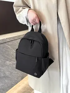 New Fashion Simple Large Capacity Canvas Backpack, Travel Book Bag, Student Commuter Bag, Lightweight Handheld Crossbody Shoulder Bag