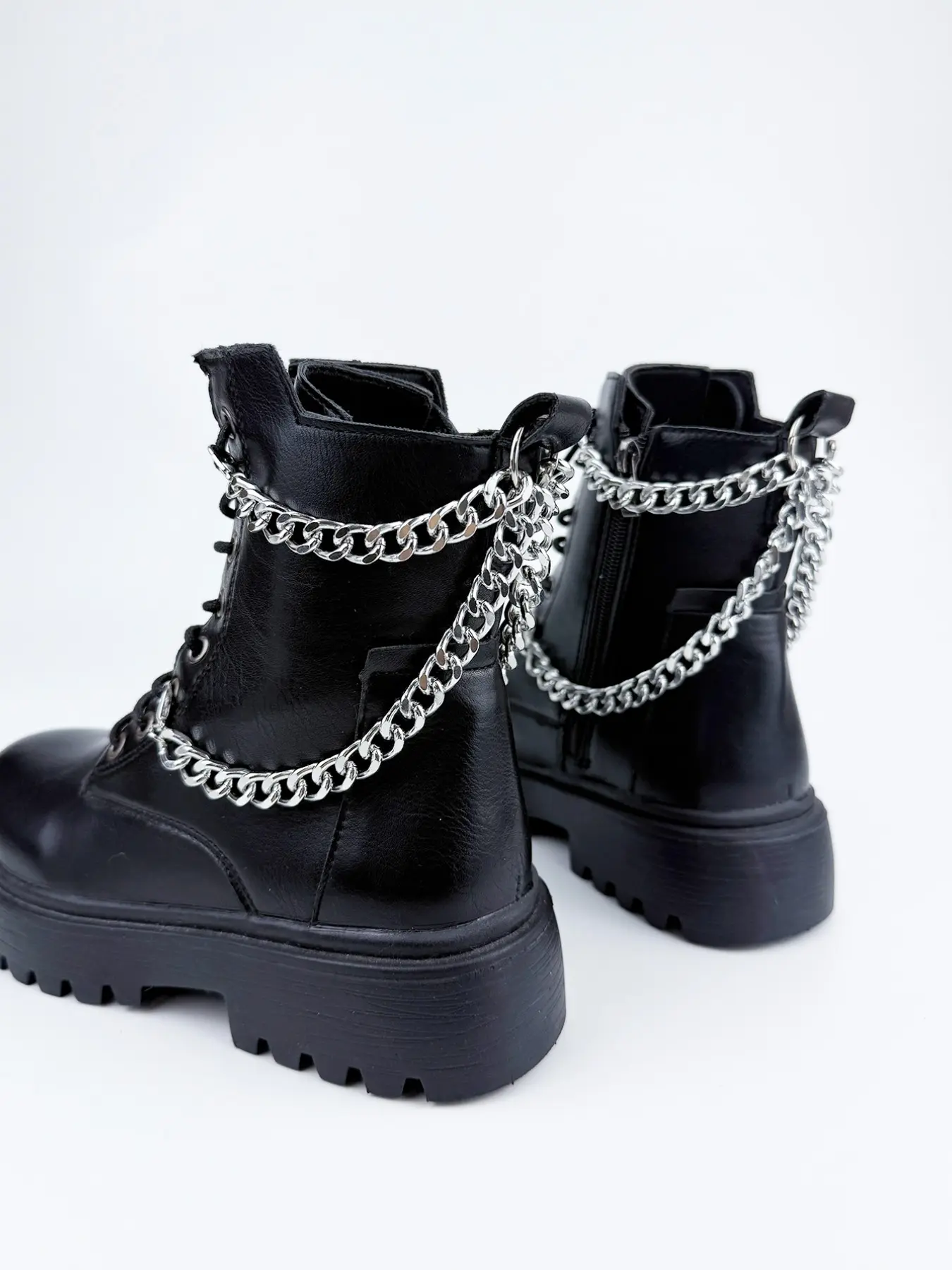 2 Pairs Punk Style Boot Decorative Chains, DIY Customizable Shoe Accessories, Party Jewelry, Unisex, Includes Only Shoe Parts, Chain Shoes Charms, Shoe Decoration Charms
