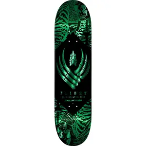 Powell Peralta Skateboard Deck Flight 242W Skeleton Teal Foil 8.13" x 31.58"