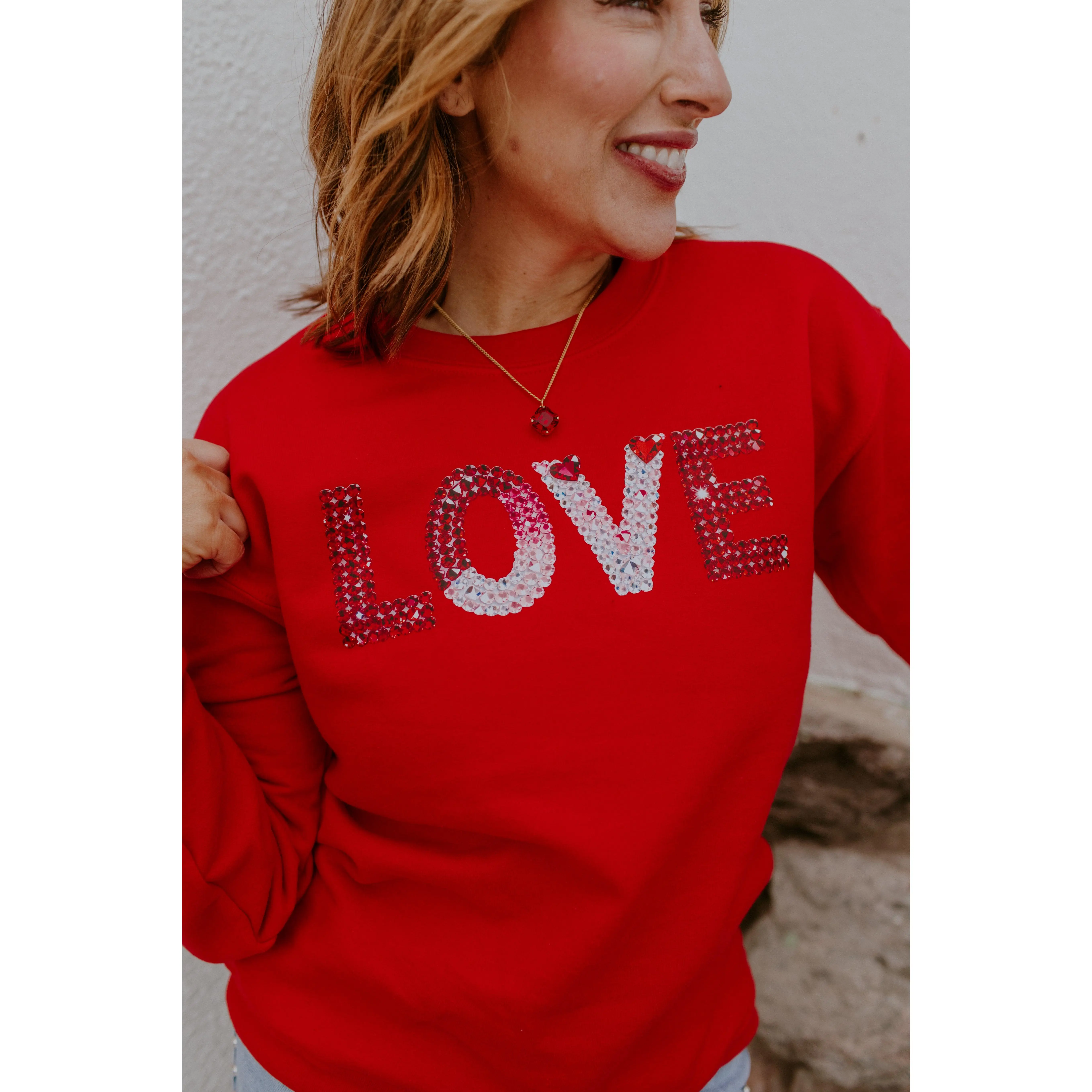 Ombre Love Graphic Pullover - FINAL SALE