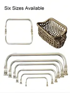 Various Sizes Square Aluminum Clips, Bag Hardware Hinge Clamps, Cloud Bag Stand, Woven Bag Mouth Clip, Bag Clip, Women's Gift