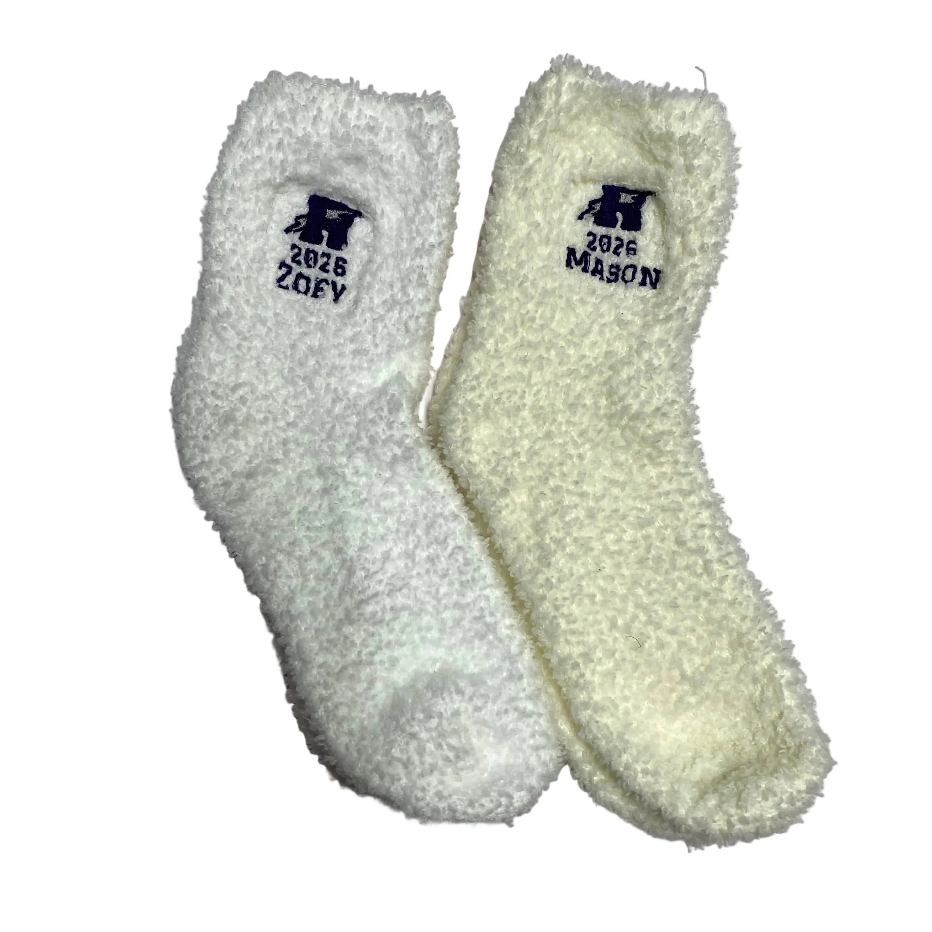 Rye Thunderbolts 2026 Personalized Embroidered Graduation Fuzzy Socks