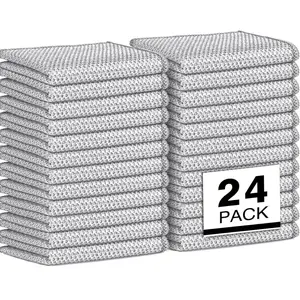 [New Deal]-Non Scratch Wire Dishcloth 24PK, Wire Dishwashing Rag for Wet and Dry, Washable Dish Rags No Odor, Cleaning Pads Steel Scrubber for Cookware, Sinks, Dishes, Stove Tops, 7"×8"