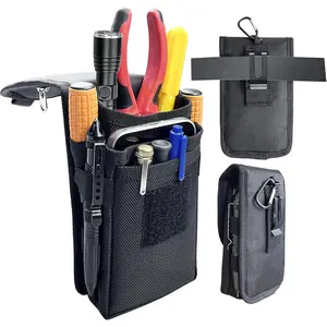 Belt Tool Bag, Tactical Utility Bag, Heavy-Duty Nylon EDC Multi-Functional Tool Storage Bag, Phone Holder, Multi-Pocket Tool Holster Suitable for Electricians, Craftsmen, Work Maintenance, Daily Life, Hiking