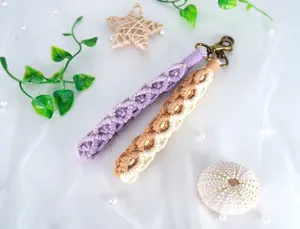 Boho Style Keychain Macrame Keychain Macrame Wristlet Braided Macrame Wristlet  Key Accessory Trendy Purse Charm