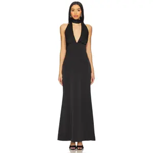 superdown Bethany Halter Gown in Black