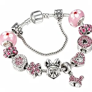 DISNEY Mickey Bracelet – Cute Unisex Charm Bracelet with Iconic Character Design, Perfect Gift for Disney Fans