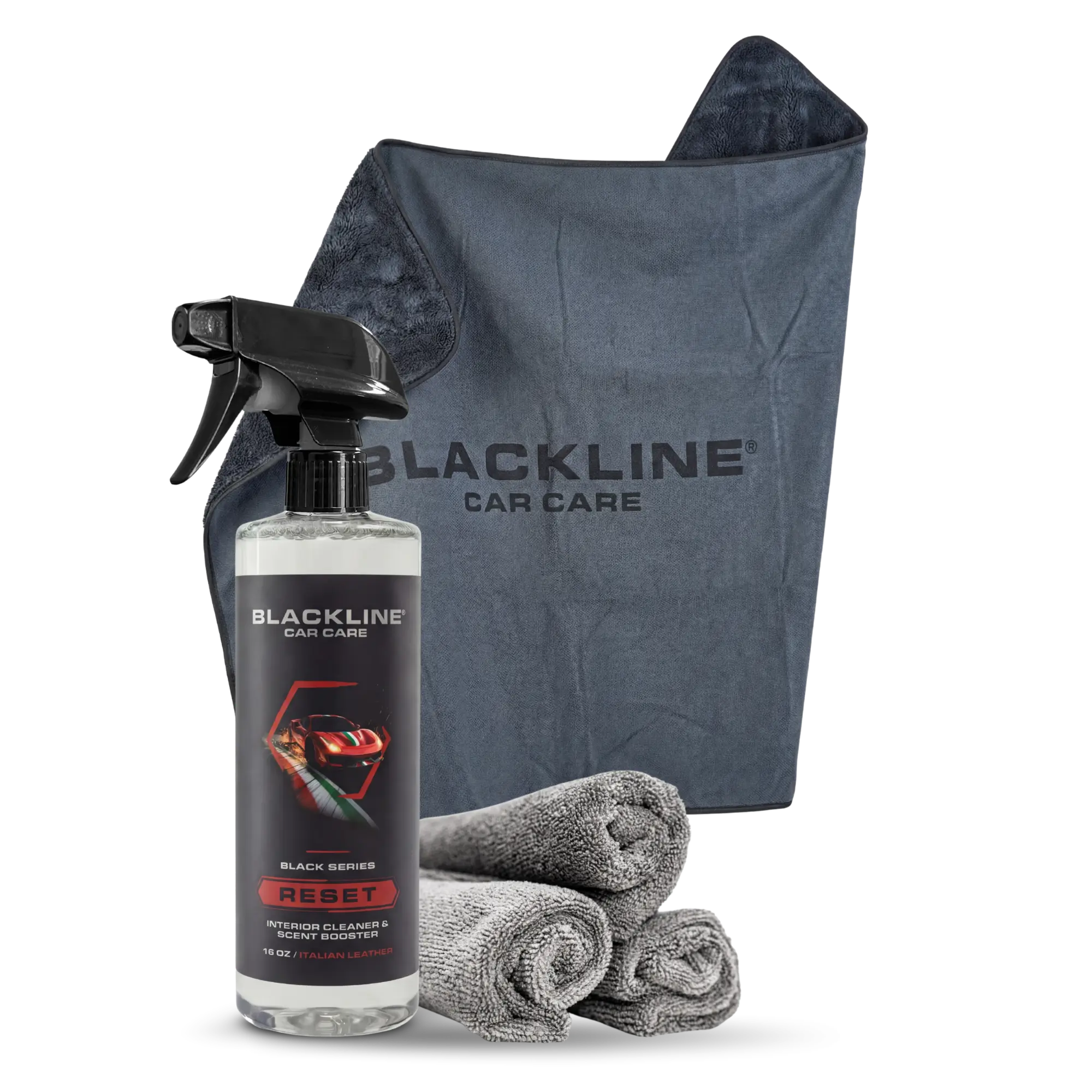 BLACKLINE Slim Twisted-Loop Drying Towel Bundle – Single-Pass Streak-Free Drying, Ultra-Absorbent Scratch-Free Microfiber, Multi-Pack, Complete System & Full Experience Kit