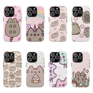 Cute Pusheens Ice Cream Phone Case For iPhone 17 Promax 16 15 14 13 12 11 Plus Pro Max 17Air and Samsung S26 S25 S24 S23 S22 S21 FE Plus Ultra - Anti Drop Full Perfect Aesthetic Printed Soft TPU Case soft shell smartphone