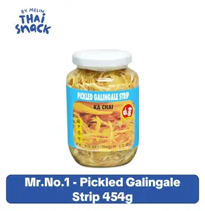 Mr.No.1 Unique Flavor Pickled Galingale Strips, 454g Thailand Snack, Pantry Food Preserve