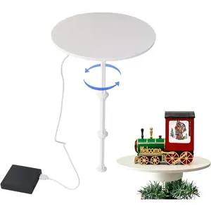 Electric Rotating Christmas Tree Topper Holder, 7.8inch 360 Degree Rotating Christmas Tree Topper Stand for Holiday Decor Universal Spinning Tree Toppers Stabilizer for All Type Decoration