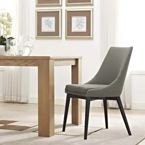 Modway Viscount Fabric Dining Chair in Granite