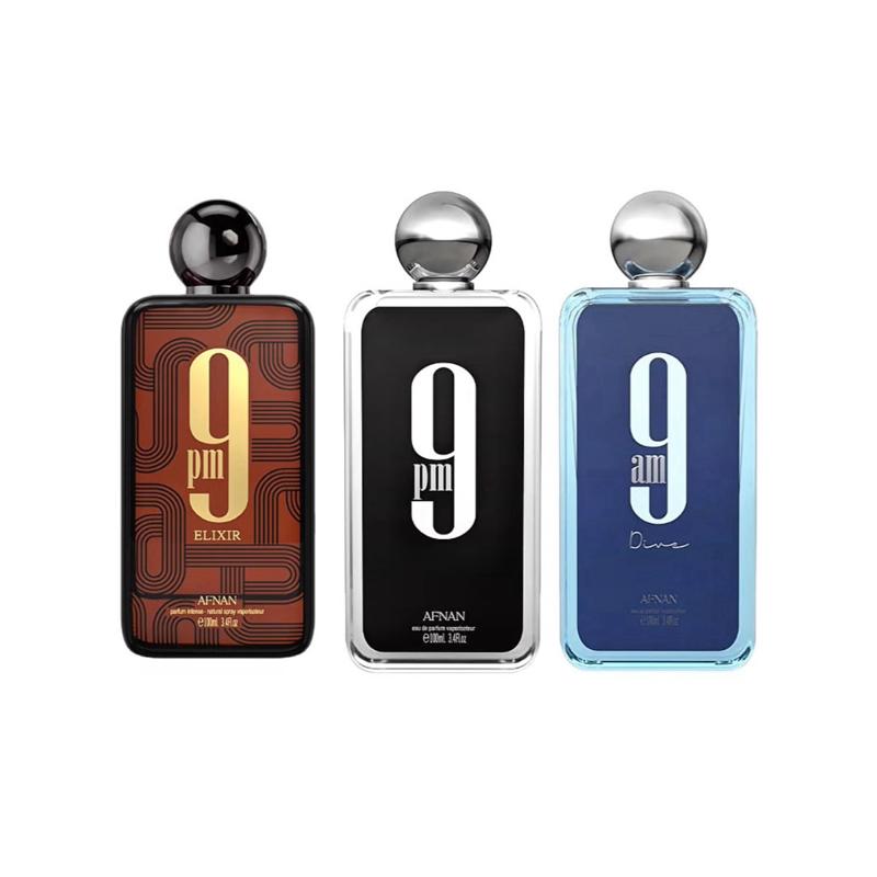 Afnan perfumes new trio bundle | Afnan 9pm + Afnan 9am Dive + Afnan 9pm elixir