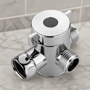 3-in-1 Shower Diverter Valve, Bidet Sprayer & Toilet Cleaner Adapter, Handheld Showerhead Converter with Brass Core, Rust-Proof, Tool-Free Installation, Bathroom Upgrade, Water-Saving, Universal Fit for Home Improvement
