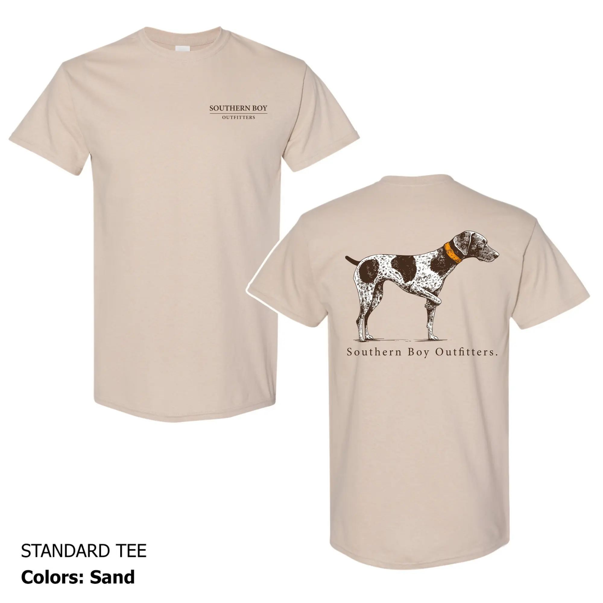 Southern Boy Outfitters Pointer Dog T-Shirt, Retro Hunting Dog Graphic Tee, Vintage Country Outdoor Shirt for Men and Women