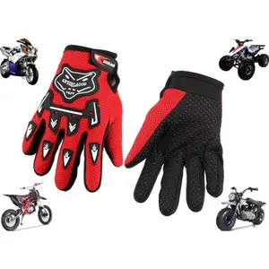 Youth ATV Quad Off-Road Gloves for Kids - Windproof Waterproof Polyester Material - Adjustable Velcro Closure - Ideal for Dirt Pit Bike Go Kart Motorcycle Scooter Racing - Boys Girls Outdoor Sports