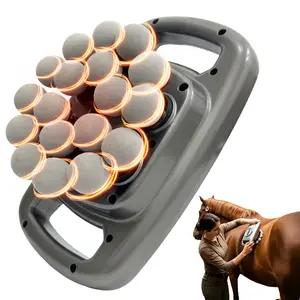 Amouu Equine Recovery Pro 18-Head Massage Gun – Deep Tissue Percussion Massager for Horses, 20mm Amplitude, Dual Red Light & Heat Therapy, Ultra-Quiet 20-30dB, Enhances Flexibility & Wellness