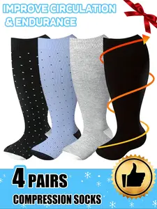 Women's Plus Size Compression Socks, Sports Running Socks for Circulation, Nurses, Pregnant Women, Sports Socks for Women
