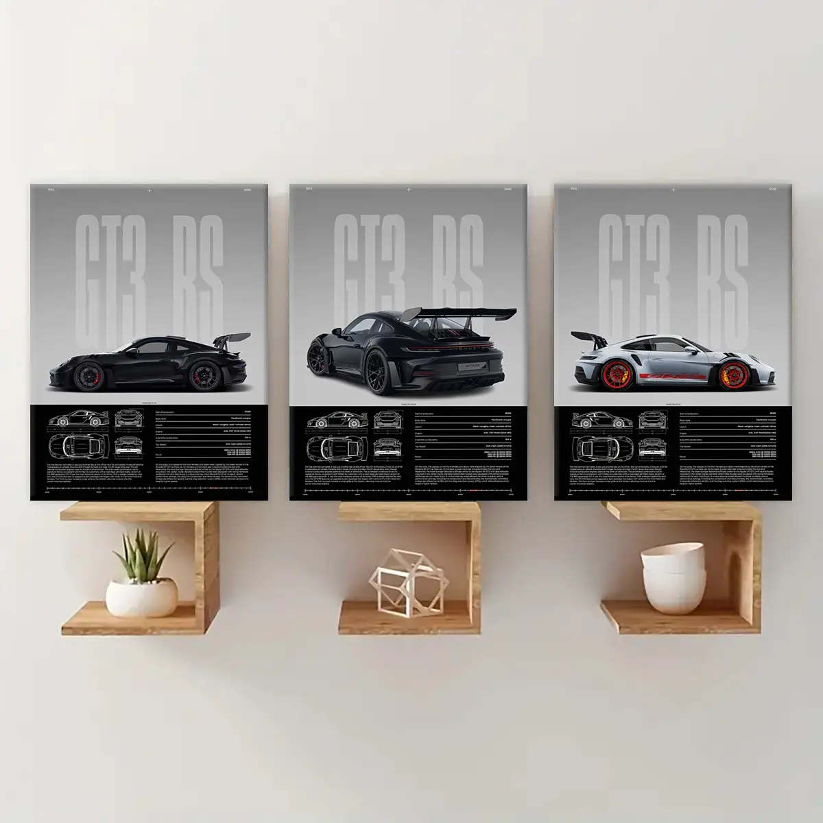 3 Counts Wooden Framed Canvas, Porsche GT3 RS Series Poster, Exquisite Fashion Poster, Modern Art, Abstract Design, Modern Minimalist Design Wall Art for Living Room, Waterproof Artwork, Ideal Gift for Family 3 Counts Wooden Framed Canvas, Porsche GT3 RS Series Poster, Exquisite Fashion Poster, Modern Art, Abstract Design, Modern Minimalist Design Wall Art for Living Room, Waterproof Artwork, Ideal Gift for Family