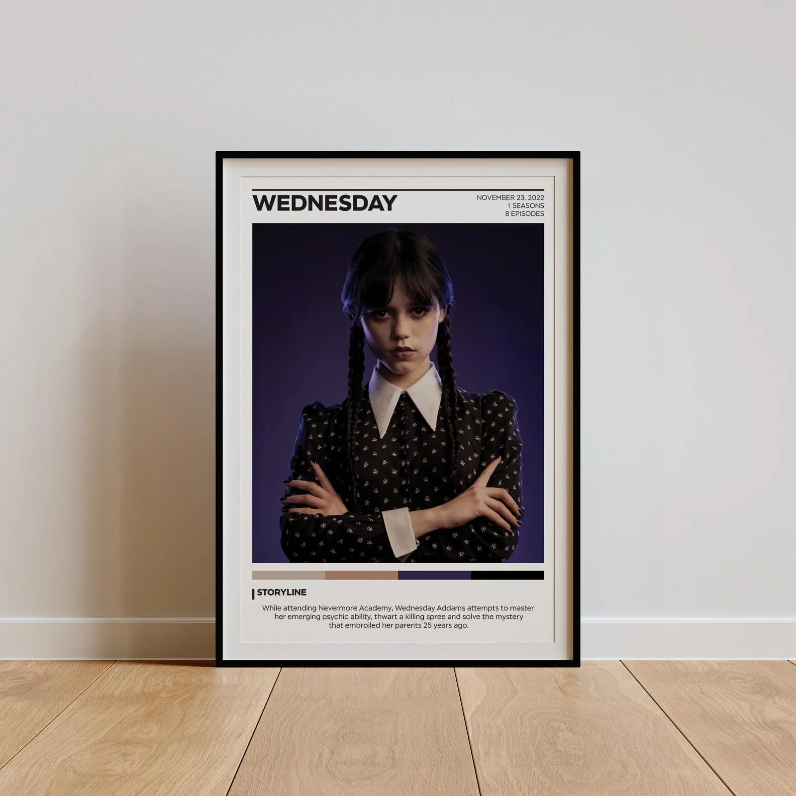 Wednesday Poster | TV Show Poster | Vintage Retro Art Print | TV Series Poster | Minimalist Movie Poster | Mid Century Poster | Wall Art