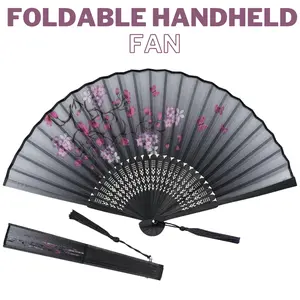 Handheld Fan Foldable Folding Hand Fan for Women Wedding Decoration Dancing Party