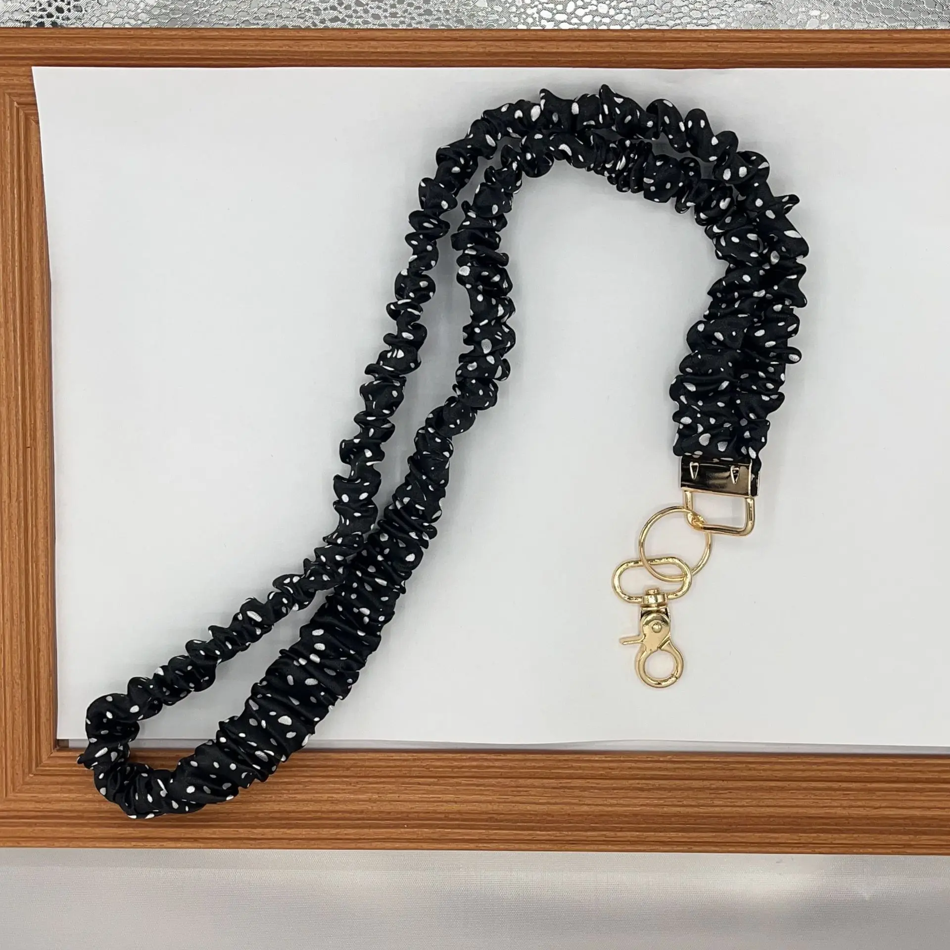 black background with white dots