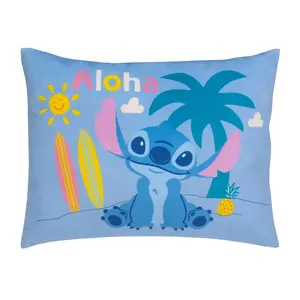 Disney "S" is for Stitch Toddler Pillow, Blue, Pink