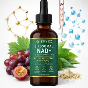 Liposomal NAD+ Liquid Supplement – Advanced Cellular Energy Support with NR, Resveratrol & TMG, Vegan, Non-GMO, 2 fl oz (60 mL) Vitamin