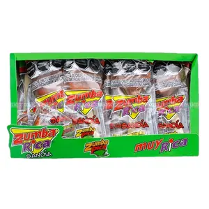 Zumba Rica Chili Powder Lollipop Covered with Caramel (12 Pieces) - Snack Candy