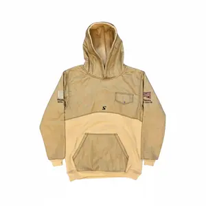 Slickman KHAKI WITH LEATHER POCKET Dual Layer FR Work Hoodie