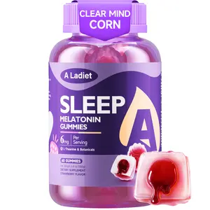 A Ladiet Melatonin Sleep Gummies for Adults,6.0mg Melatonin,60mg L theanine,  Gluten-Free, Sugar-Free, Strawberry Flavor, 60 Count Supplement Vitamin1