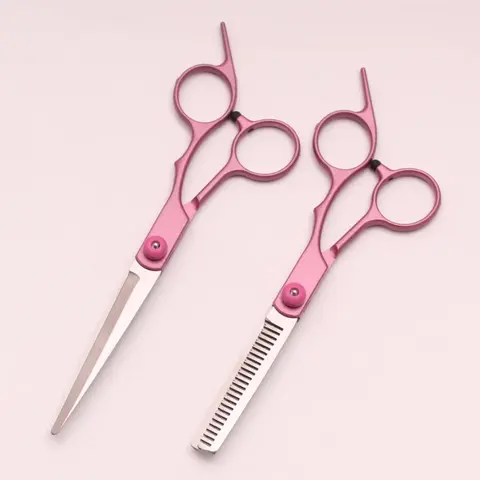 Professional Hair Cutting Scissors, 2-Pack Stainless Steel Hairdressing & Thinning Shears Set, Salon & Home Barber Styling Tools, Barber Use Tools