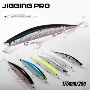 JIGGING PRO Minnow Lure 175mm 29g - Sinking Swimbait with Realistic Wobbling Action, Hard Fishing Lure for Pike Bass Zander Trout, Deep Water Freshwater Saltwater Lure