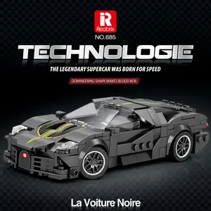 Reobrix La Voiture Noire Supercar Building Set No 685 Technologie Series 339PCS Magnetic Tiles Stacking Blocks for Kids Aged 6+ Birthday Gift