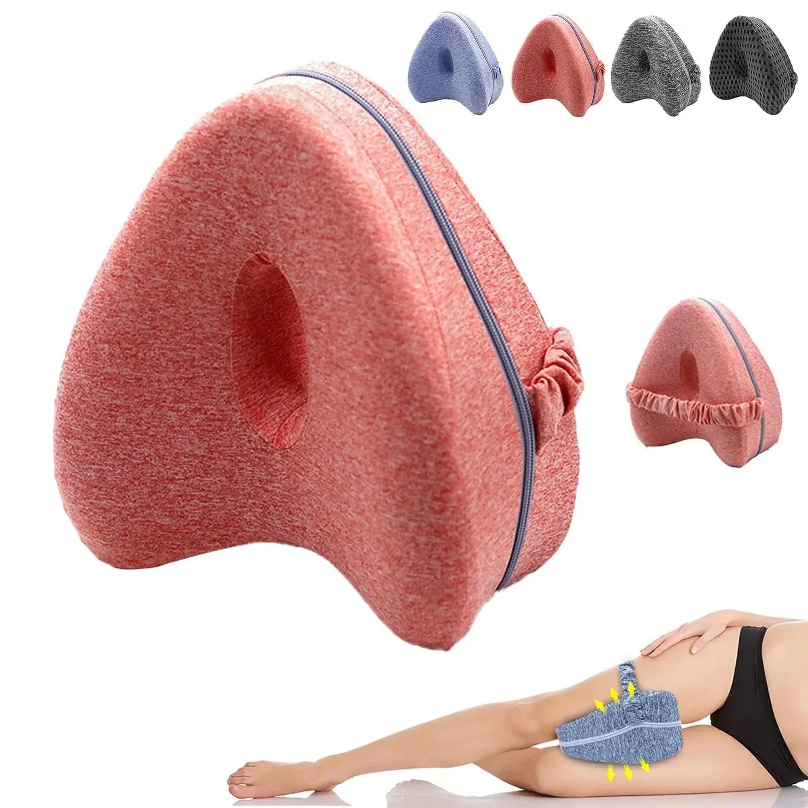 Smoothspine Alignment Pillow - Relieve Pain & Sciatica, Leg Alignment Pillow, Smooth Spine Improved Leg Pillow for Sleeping Side Sleeper (Red)