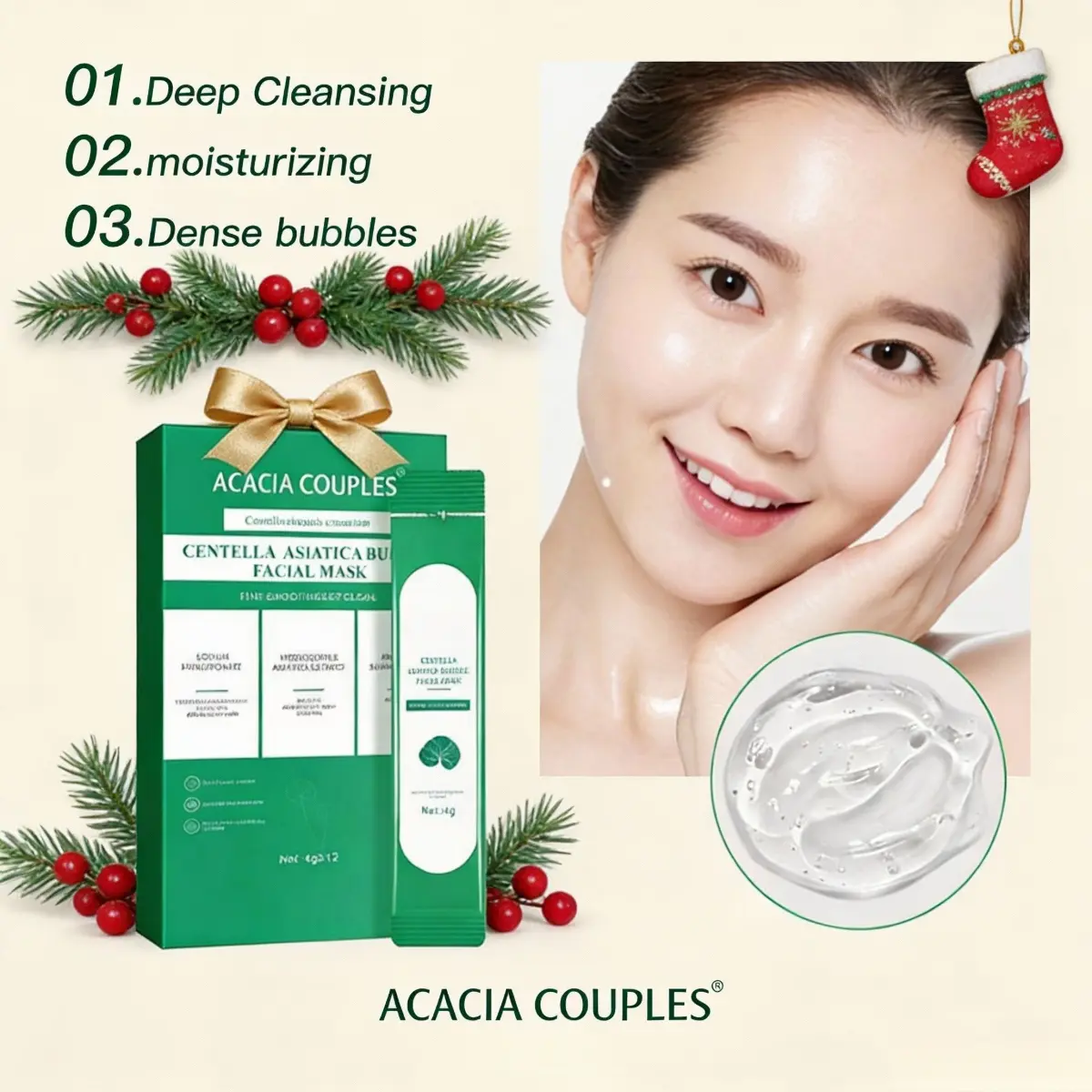 Centella Foam Facial Mask Removes Blackheads Controls Oil Deeply Cleanses Facial Dirt Moisturizing Dense Bubbles  Centella Asiatica Bubble Facial Mask for Clear Skin Bubble Face Mask