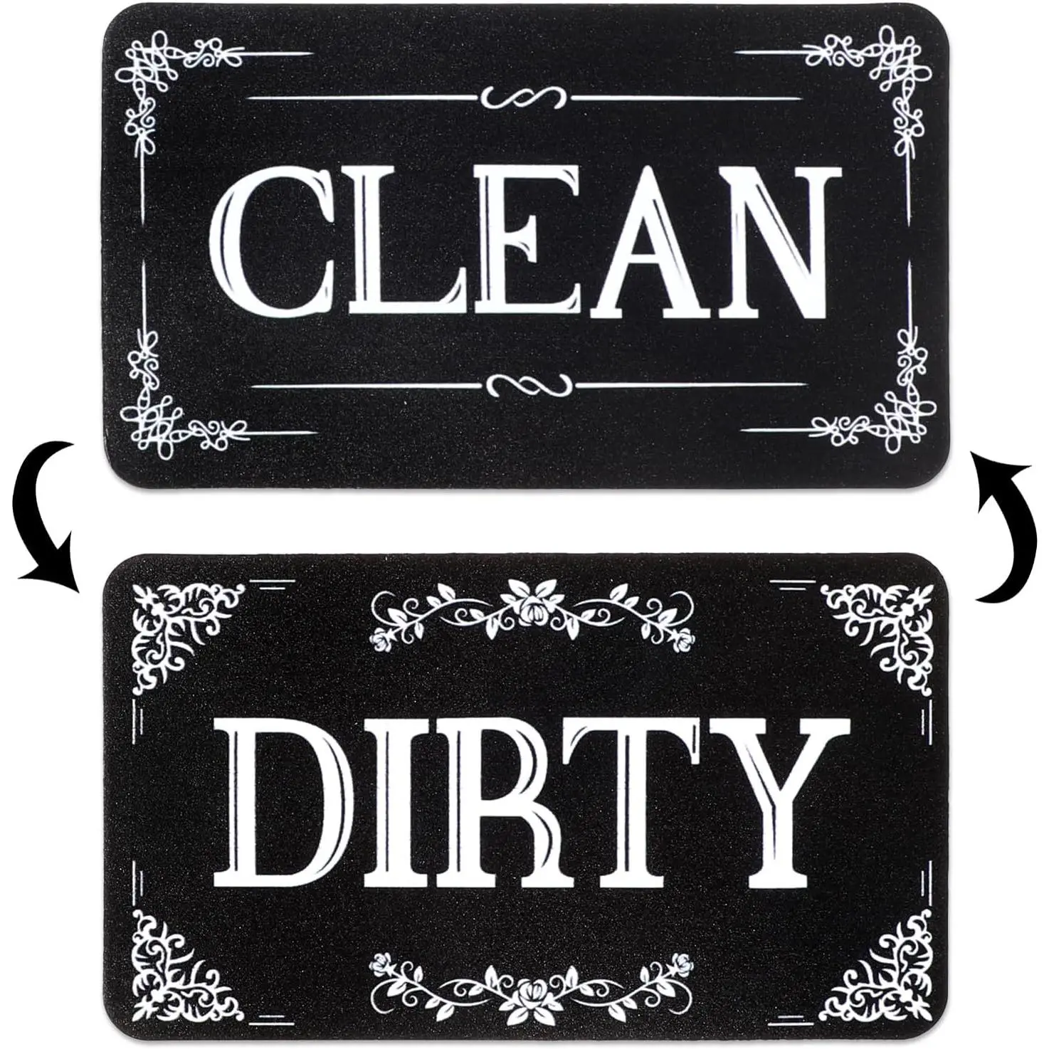 Dishwasher Magnet Clean Dirty Sign Double-Sided Strong/Non Scratch Universal Dirty Clean Dishwasher Magnet Indicator Says Clean or Dirty for Kitchen Organization and Stora Necessities