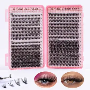 Individual False Eyelashes Set, Individual Lashes Clusters, Mixed Style Natural Look Eyelash Extensions, Self Grafting Curl Eyelashes, Eye Makeup Enhancement for Women & Girls, Eyelashes Extensions Products, Lashes Extension Kit