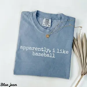 Funny Baseball Shirt Comfort Colors, Apparently I Like Baseball Tee, Cute Baseball Mom Shirt, Game Day Shirt Women, Minimalist Graphic Tee, Baseball Lover Gift