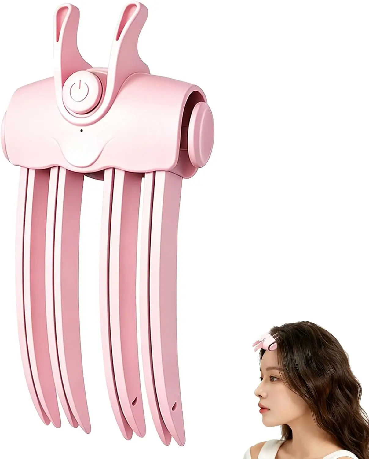 Heated Root Volumizer Clip, Hair Crown Lifting Styler Booster, Cordless Electric Hair Volume Clip, Volumizing Styling Tool for Men & Women, Portable Root Lifter with 2 Temp (176/221°F)