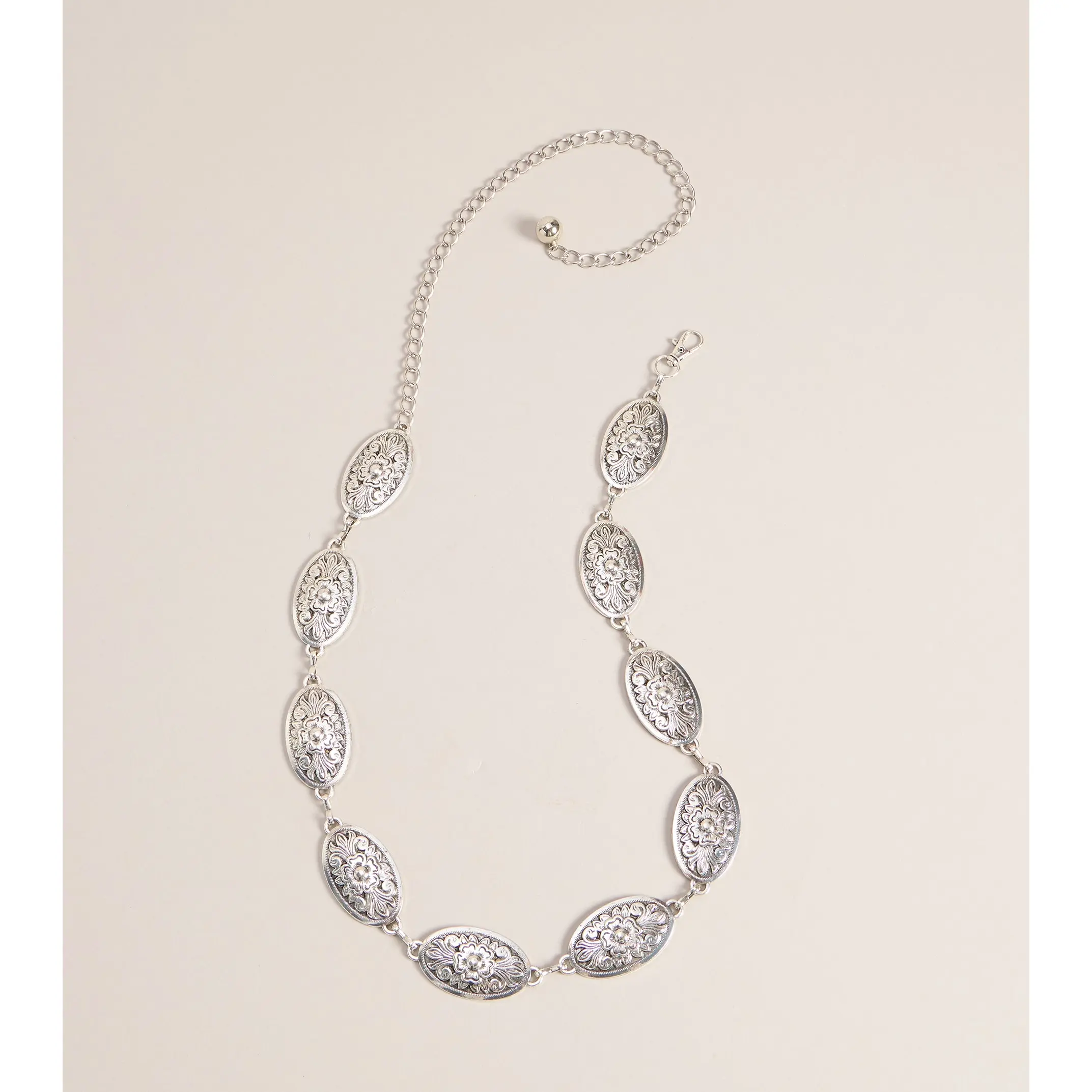 Wild Bloom Flower Concho Chain Belt