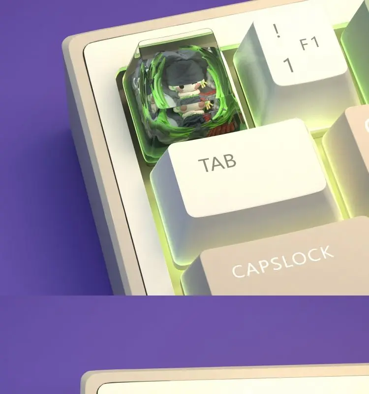 Straw Hat Pirate Theme Transparent Backlit Keycap for Mechanical Keyboard, Anime Inspired Custom Keycap for Fans