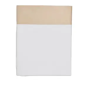 Hudson Park Collection Italian Cuff Flat Sheet, King. Color: White & Champagne