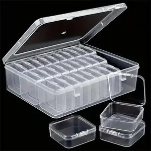💍 💎 30-Grid Jewelry Organizer Box | Clear Earring Storage Case | Individual Ring Containers | Bead & Charm Sorter (Transparent) Divided Compartments