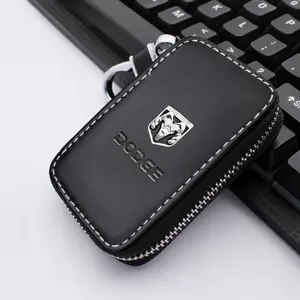 Leather Car Keychain Key Holder Bag, Car Key Accessory, Storage Bag for Dodge RAM Models, Durable & Stylish Design, Perfect Gift for Auto Enthusiasts